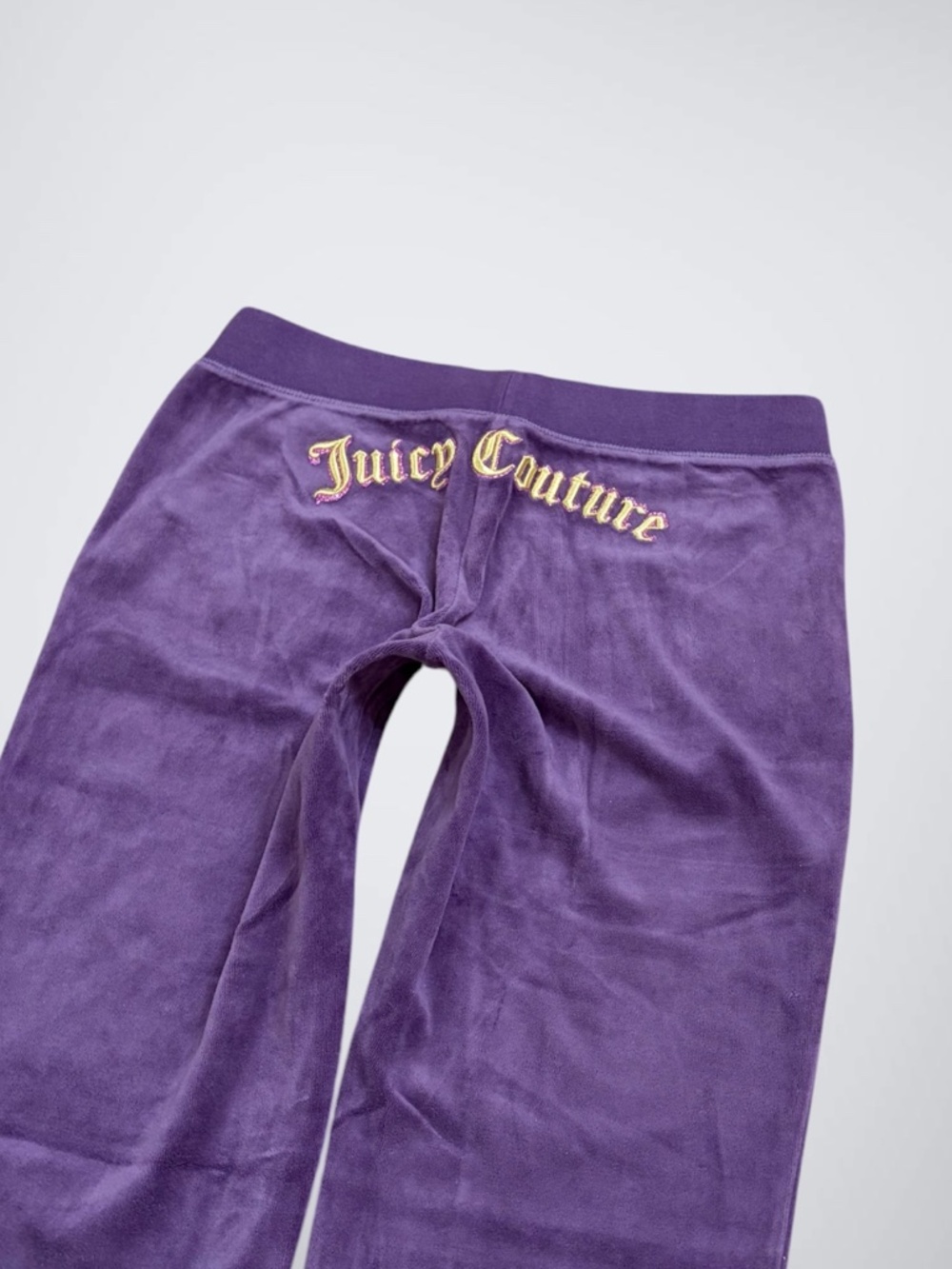 Juicy Couture Black Label Purple Velour Track Pants - Picture 3 of 7